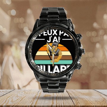 Discover JPeux Pas JAi Billiard Funny Gift Pool Player Calendar Steel Band Watch
