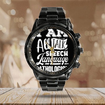 Discover Speech Pathology Speech Pathologist Speech Therapist 3 Calendar Steel Band Watch