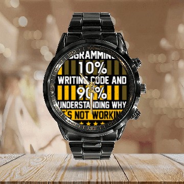 Discover Programmer Software Developer Computer Engineer Coding Calendar Steel Band Watch