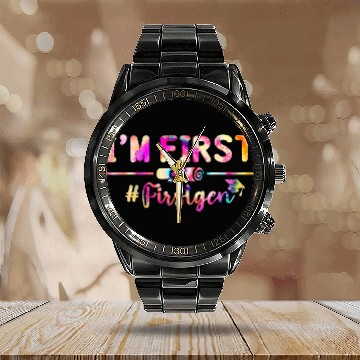 Discover First Generation College Student Funny Graduation Calendar Steel Band Watch