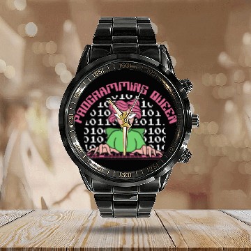 Discover Programming Queen Software Developer Programmer Calendar Steel Band Watch