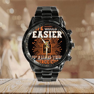 Discover Source Code Programmer Computer Science Programming Calendar Steel Band Watch