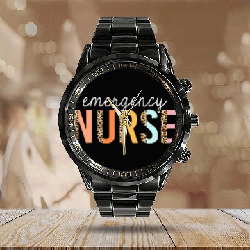 Discover Leopard Emergency nurses Print For Nursing Student nurses Day Calendar Steel Band Watch