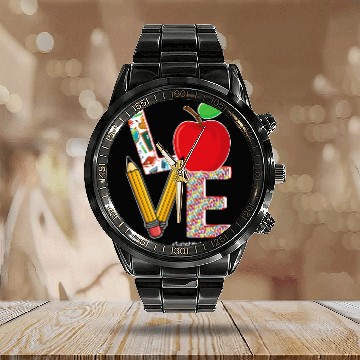 Discover Love Substitute Teacher Sub Teacher Substitute Teaching 1 Calendar Steel Band Watch