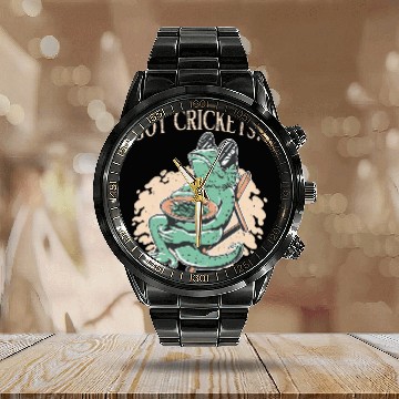 Discover Got Crickets Bearded Dragon Lover Reptile Lizard Lover Calendar Steel Band Watch