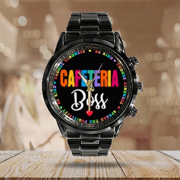 Discover School Support Team Matching Cafeteria Boss Squad Worker Baseball Tees Calendar Steel Band Watch