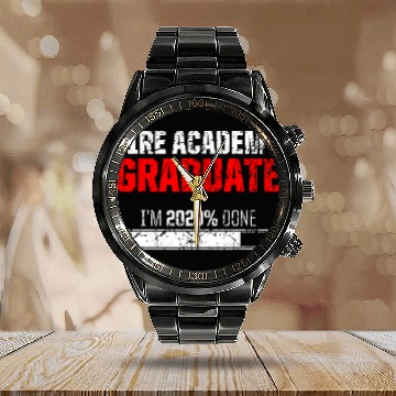 Discover Academy Student Done Fireman Graduation Calendar Steel Band Watch