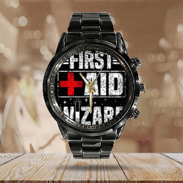 Discover First Aid Wizard Nursing Job nurses nursess School Baseball Tees Calendar Steel Band Watch