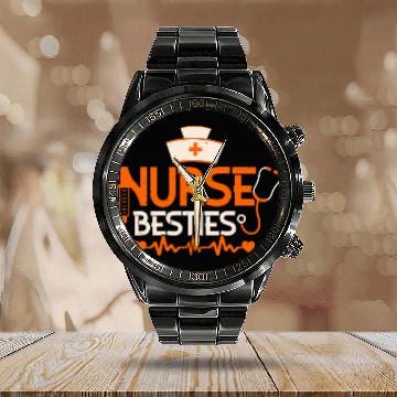 Discover nurses Besties Nursing Student Friend nurses BFF Calendar Steel Band Watch