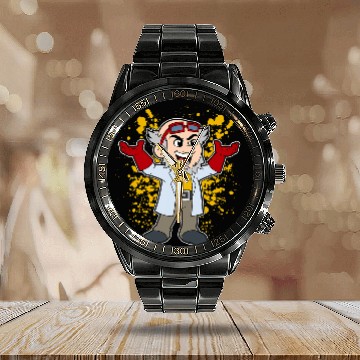 Discover Scientist Experimentation Science Laboratory Lab Professor Calendar Steel Band Watch