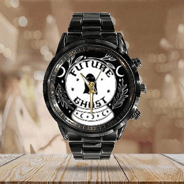 Discover Womens Future ghosts Crystal Ball Goth Gothic Fortune Teller Calendar Steel Band Watch