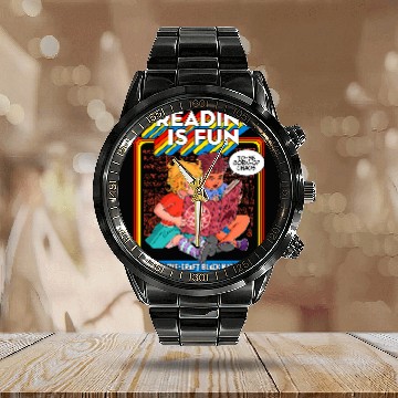 Discover Blackcraft Witchcraft Necronomicon beginner Reading is Fun Calendar Steel Band Watch