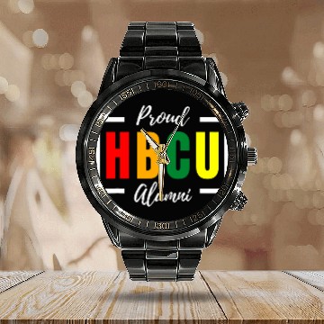 Discover Proud HBCU Alumni Historical Black College Student Graduate Baseball Tees Calendar Steel Band Watch