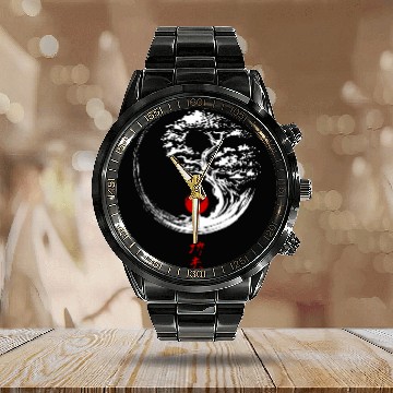 Discover bonsai tree japanese buddhist Zip Calendar Steel Band Watch