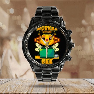 Discover Worker From homes Bee Calendar Steel Band Watch Funny Telecommuter Calendar Steel Band Watch