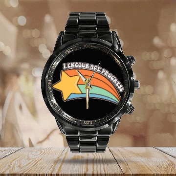 Discover I Encourage Progress Is Not Linear Sped Teacher Groovy Zip Calendar Steel Band Watch