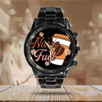 Discover nurses Fuel Coffee caffeines Stethoscope Nursing Student Life Baseball Tees Calendar Steel Band Watch
