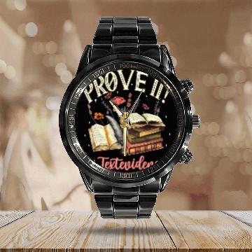 Discover Prove It Reading Teacher Text Evidence Book Lover Student Calendar Steel Band Watch