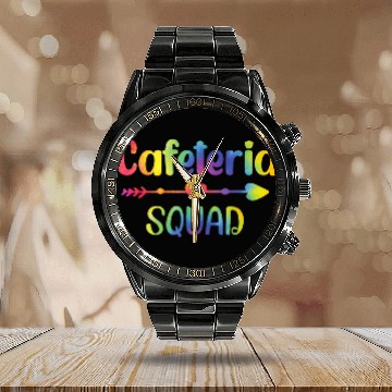 Discover funny Cafeteria Squad Worker Appreciation Lunch Lady Squad 4 Zip Calendar Steel Band Watch