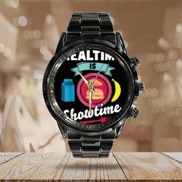 Discover Cafeteria Worker Back to School Lunch Lady Appreciation Zip Calendar Steel Band Watch