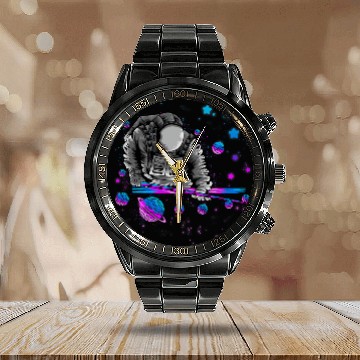 Discover Astronomy Galaxy Billiard Player Astronaut Pool Player Star Baseball Tees Calendar Steel Band Watch