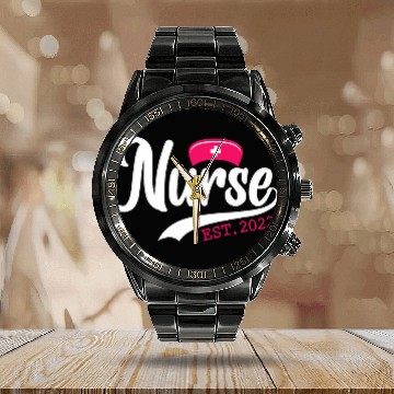 Discover Graduation nurses est Nursing Student Graduate 22 Calendar Steel Band Watch