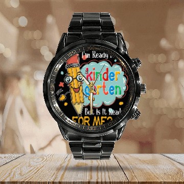 Discover Im Ready For Kindergarten Back to School Student Teacher Calendar Steel Band Watch