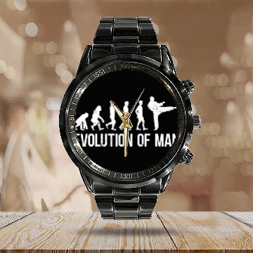 Discover Evolution Of Man Karate Man Karate Lovers Karate Baseball Tees Calendar Steel Band Watch