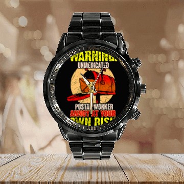 Discover mailman postman postal worker 26 Calendar Steel Band Watch