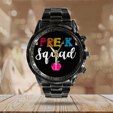Discover PreK PreSchool Teacher Student Back To School Baseball Tees Calendar Steel Band Watch