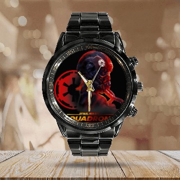 Discover Star Wars Squadrons Imperial Pilot Logo Calendar Steel Band Watch