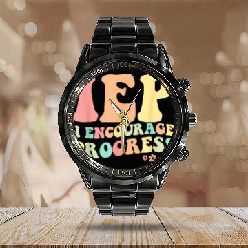 Discover IEP I Encourage Progress Special Education Teacher Calendar Steel Band Watch