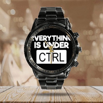 Discover Funny Computer Engineer Software Developer Programmer Coder Calendar Steel Band Watch