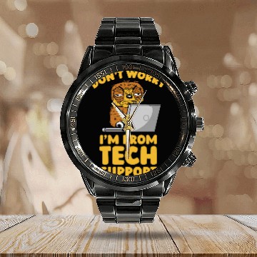 Discover Funny Coder Coding Software Engineer Sloth Programmer Calendar Steel Band Watch