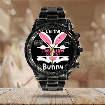 Discover Im The Conservation Scientist Bunny Style Zip Calendar Steel Band Watch