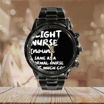 Discover Flight nurses Definition Funny Nursing Calendar Steel Band Watch