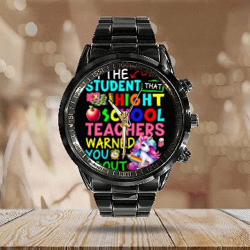 Discover Im Student That High School Teacher Warned Cute Unicorn Baseball Tees Calendar Steel Band Watch