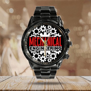 Discover Mechanical Engineering Graduate Student Mechanical Engineer Calendar Steel Band Watch