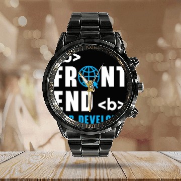 Discover Web Developer Programmer Code Website Development 8 Calendar Steel Band Watch