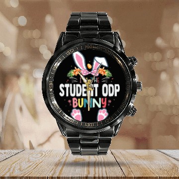 Discover Im The Student Odp Bunny Easter Day Rabbit Matching Baseball Tees Calendar Steel Band Watch