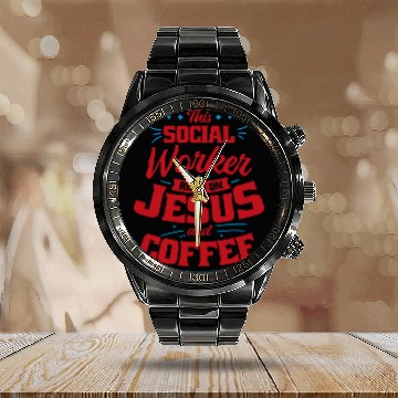Discover Social Worker Appreciation for Christian Case Worker 7 Calendar Steel Band Watch