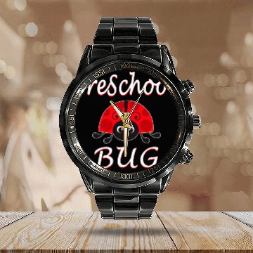 Discover Preschool Bug Funny Cute Ladybug Preschool Back To School Calendar Steel Band Watch