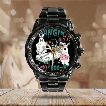 Discover Happy Easter Day Spooky Skeletal Bones Orthopedic nurses Baseball Tees Calendar Steel Band Watch