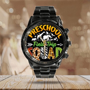 Discover Preschool Zoo Field Trip Squad Matching Teacher Students Calendar Steel Band Watch