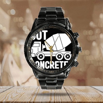 Discover Cement Mixer Construction Worker Construction Site 4 Calendar Steel Band Watch