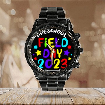 Discover Preschool Students School Field Day Trip Matching Baseball Tees Calendar Steel Band Watch