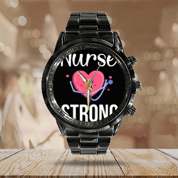 Discover nurses Strong Cute Nursing Student nurses Zip Calendar Steel Band Watch