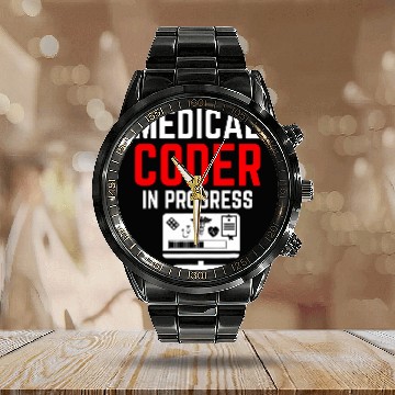 Discover medicals Coder medicals School Student Soon To Be Coder Crew Calendar Steel Band Watch