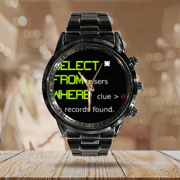 Discover Query SQL Database Programmer medicals Coder Healthcare Calendar Steel Band Watch