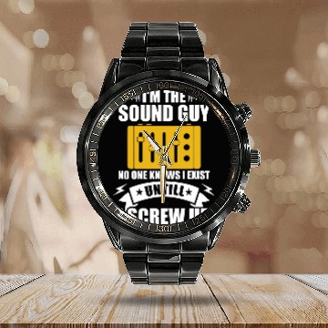 Discover Im The Sound Guy Audio Engineering Producer Crew Baseball Tees Calendar Steel Band Watch